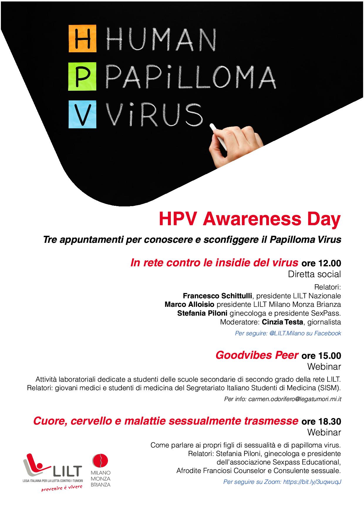 Programma Giornata contro HPV LILT